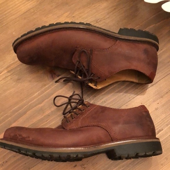 H.S. TRASK SIZE 10 GALLATIN  COFFEE UMBER 30-0100 LACE UP OXFORD LOAFER SHOE - Picture 7 of 10